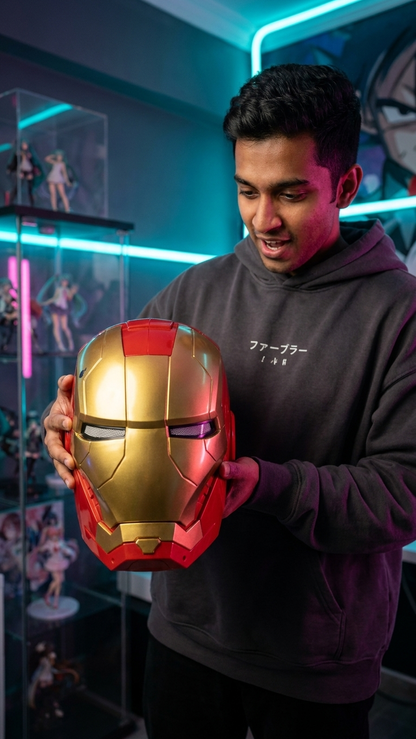 Marvel Iron Man Mark V (MK5) Wearable Helmet – Manual Jarvis Edition