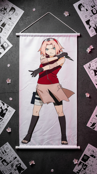 Naruto Shippuden: Sakura Haruno "Cherry Blossom" Premium Fabric Wall Scroll