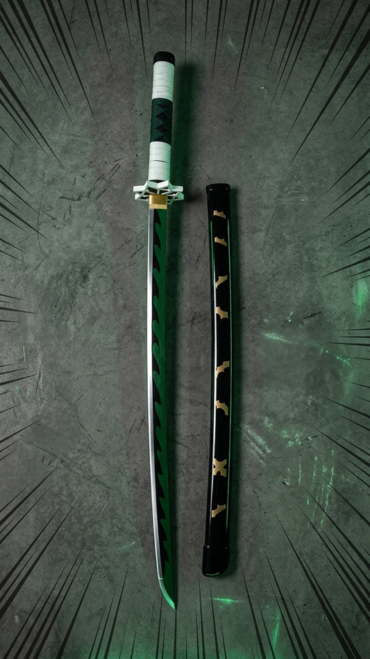 Demon Slayer: Sanemi Shinazugawa Nichirin Wooden Katana – Wind Breathing Edition (104cm)