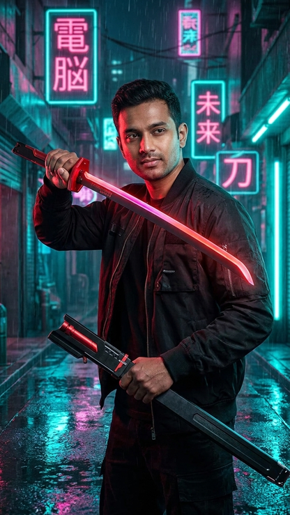 Sparkblade LED Light Sword with Smoke & Spark Effects | 7-Color Light-Up Toy Sword | Sci-Fi Cosplay & Display Prop