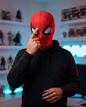 Spider-Man Classic Red Electronic Mask with Touch-Control Light-Up Eyes and Chin-Activated Motion