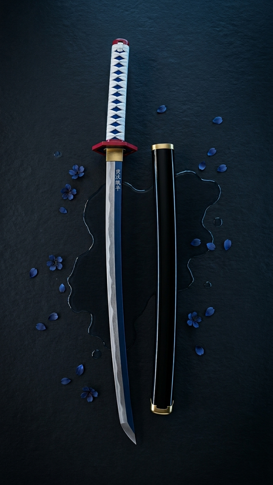 Demon Slayer: Giyu Tomioka Nichirin Wooden Katana – Water Breathing Edition (104cm)