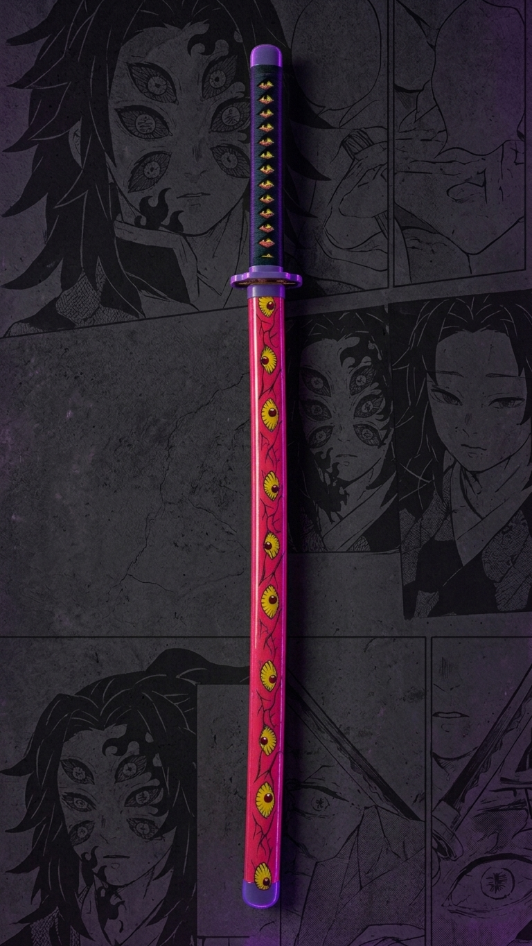 Demon Slayer: Kokushibo "Kyokukibo" Wooden Katana – Upper Moon One Edition (104cm)