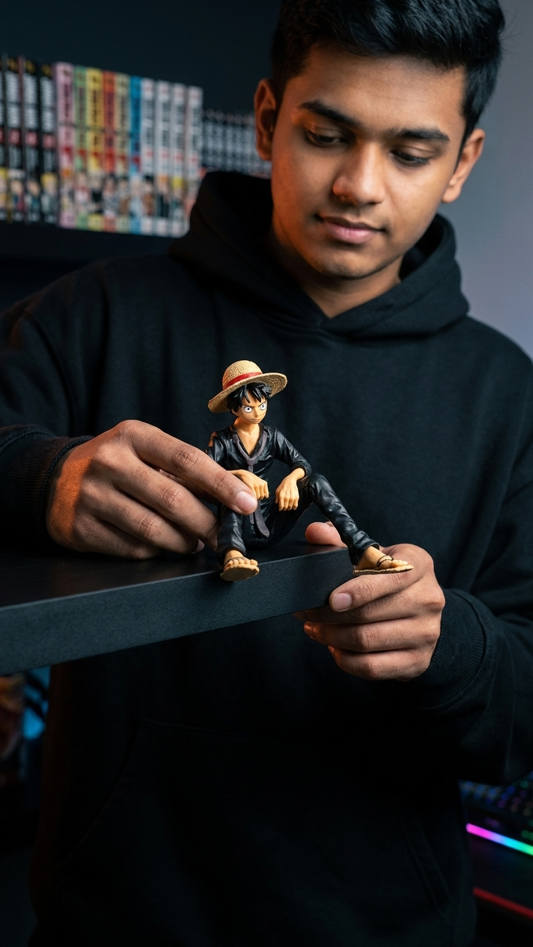 One Piece Monkey D. Luffy "Black Stealth Edition" Sitting Collectible Figure