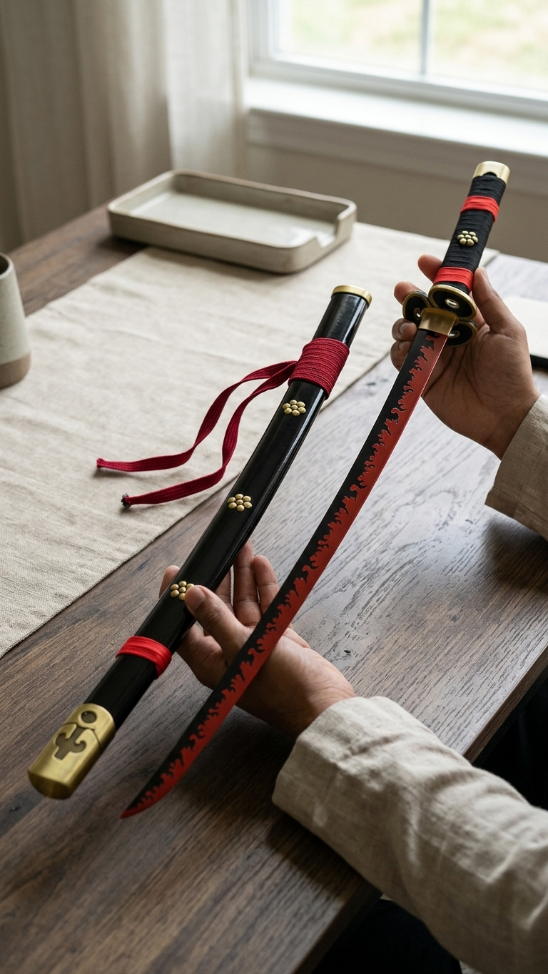 Zoro Black Enma Wooden Katana 104cm | One Piece Cosplay Sword