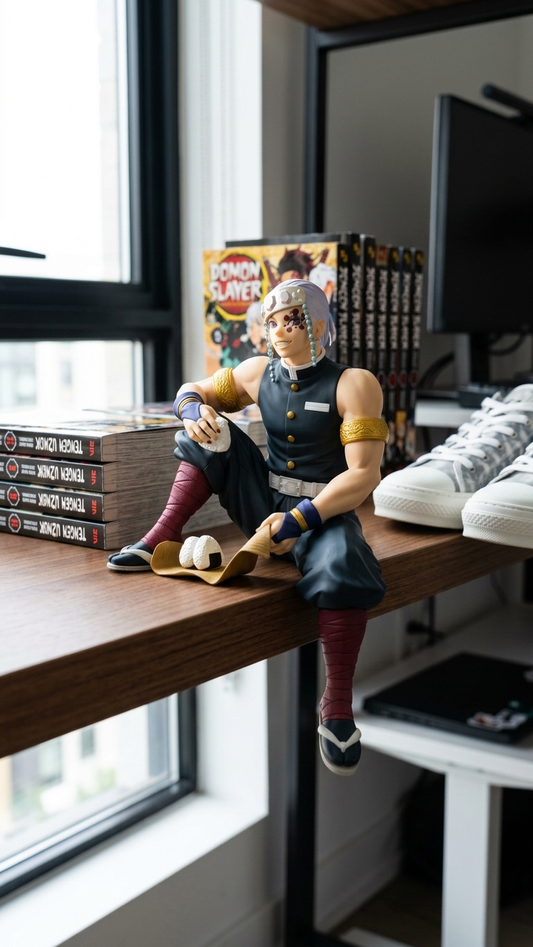 Demon Slayer Tengen Uzui Sound Hashira Sitting "Noodle Stopper" Collectible Figure - 16cm