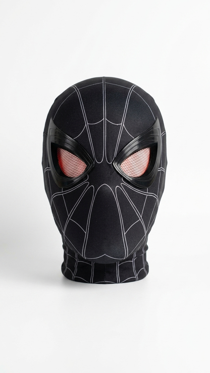 Spider-Man Black "Miles Morales" Electronic Mask with Touch-Control Light-Up Eyes