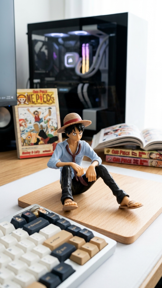 One Piece Monkey D. Luffy "Marine Blue Edition" Sitting Collectible Figure