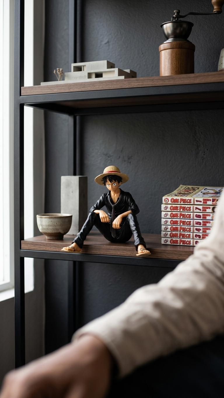 One Piece Monkey D. Luffy "Black Stealth Edition" Sitting Collectible Figure
