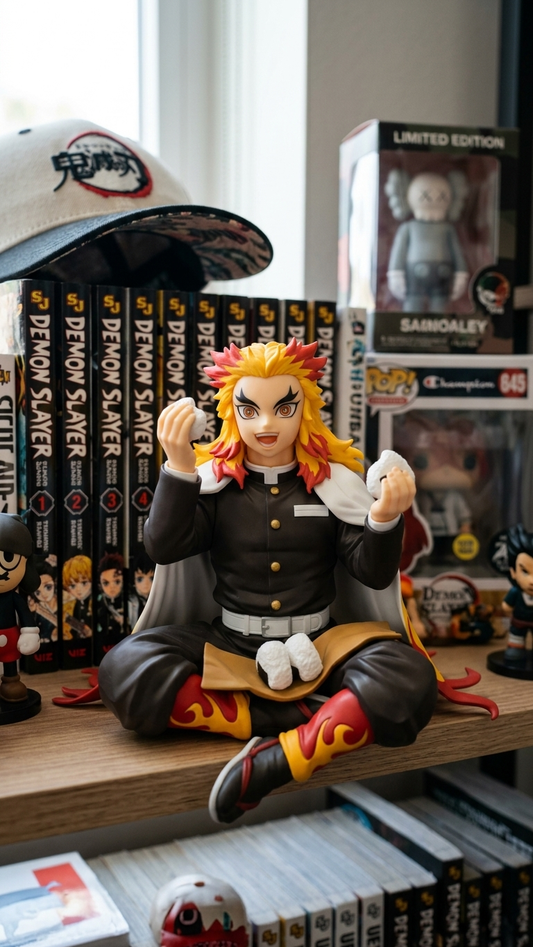 Demon Slayer Kyojuro Rengoku Sitting "Noodle Stopper" Collectible Figure - 14cm