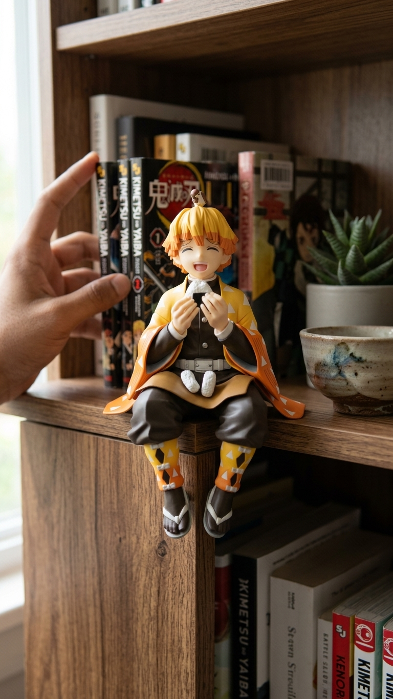 Demon Slayer Zenitsu Agatsuma Sitting "Noodle Stopper" Collectible Figure - 15cm