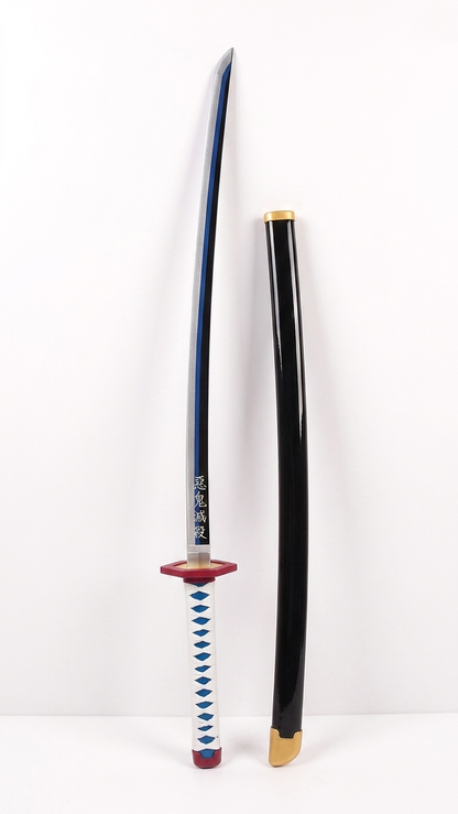 Demon Slayer: Giyu Tomioka Nichirin Wooden Katana – Water Breathing Edition (104cm)