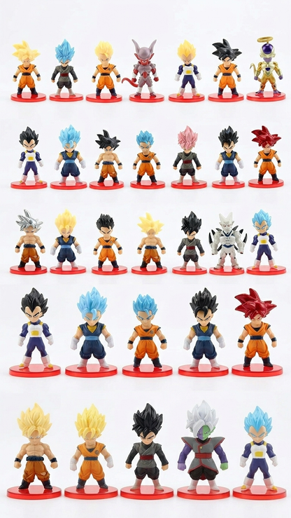 Dragon Ball Z Mini Action Figure Set – 21 Characters | 6cm Each | Collectible Display Set