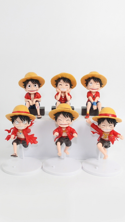 One Piece Monkey D. Luffy "Happy Faces" Chibi Action Figure - Single Piece