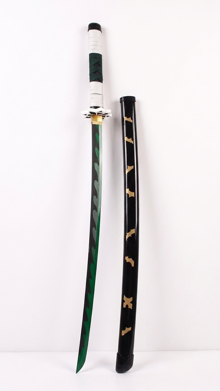 Demon Slayer: Sanemi Shinazugawa Nichirin Wooden Katana – Wind Breathing Edition (104cm)