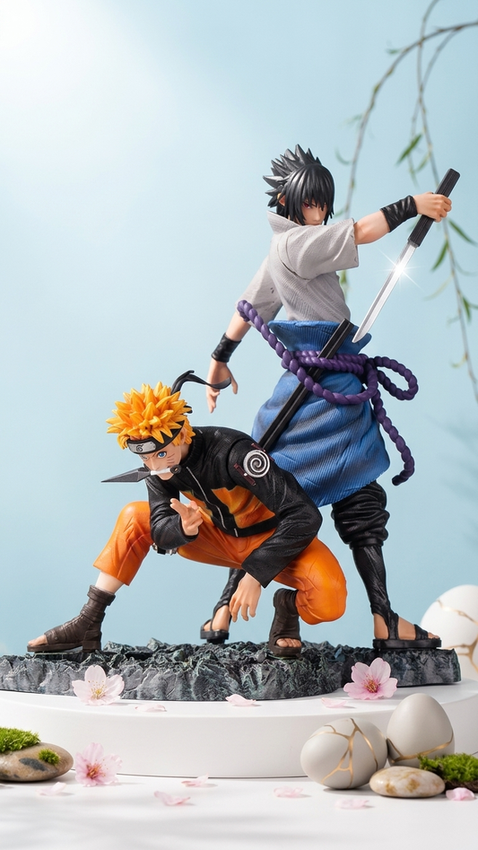 🔥 Naruto & Sasuke Highly Detailed Figure – 29cm (Blister + Box)