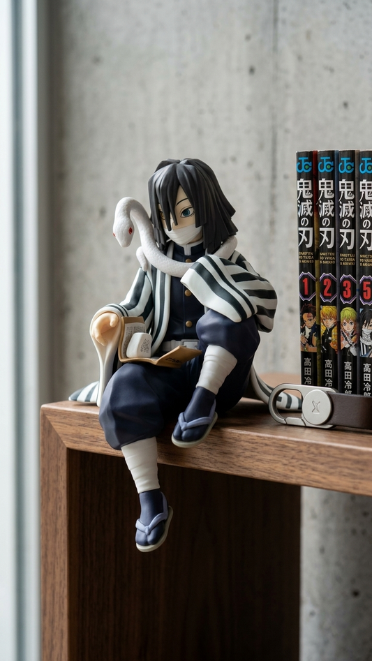 Demon Slayer Obanai Iguro Serpent Hashira Sitting "Noodle Stopper" Collectible Figure - 15cm