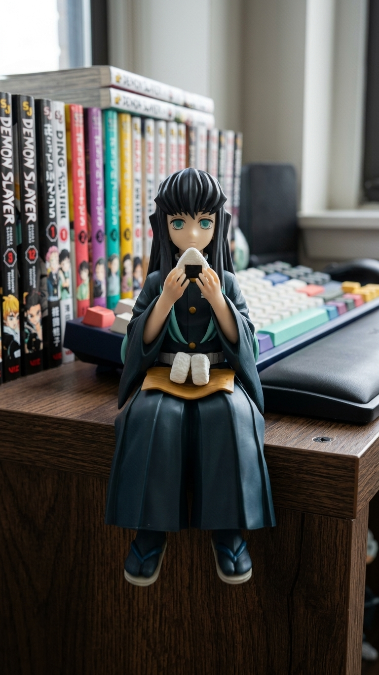 Demon Slayer Muichiro Tokito Mist Hashira Sitting "Noodle Stopper" Collectible Figure - 14cm