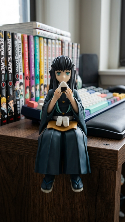 Demon Slayer Muichiro Tokito Mist Hashira Sitting "Noodle Stopper" Collectible Figure - 14cm