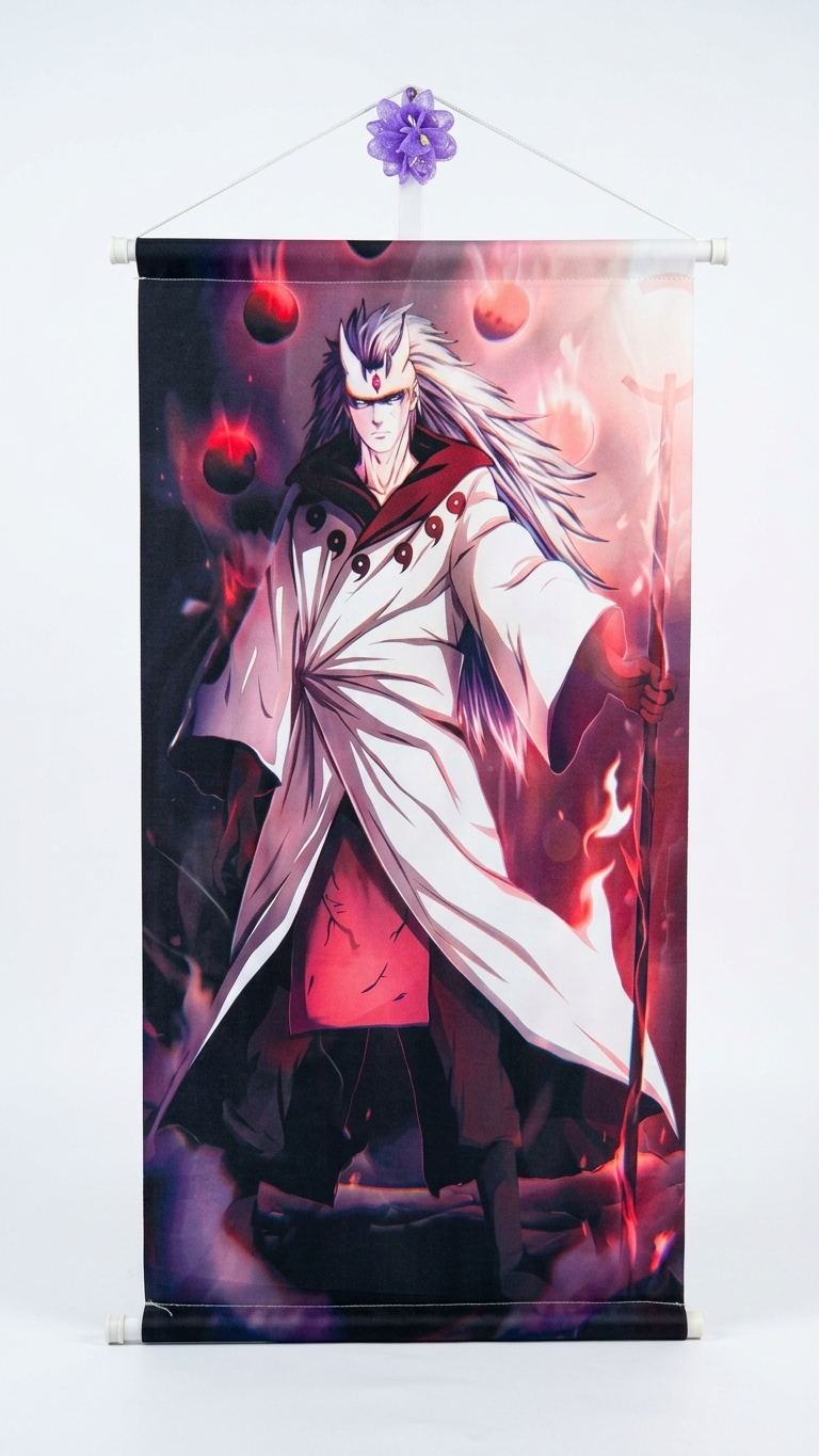 Naruto Shippuden: Madara Uchiha "Legendary Leader" Premium Fabric Wall Scroll