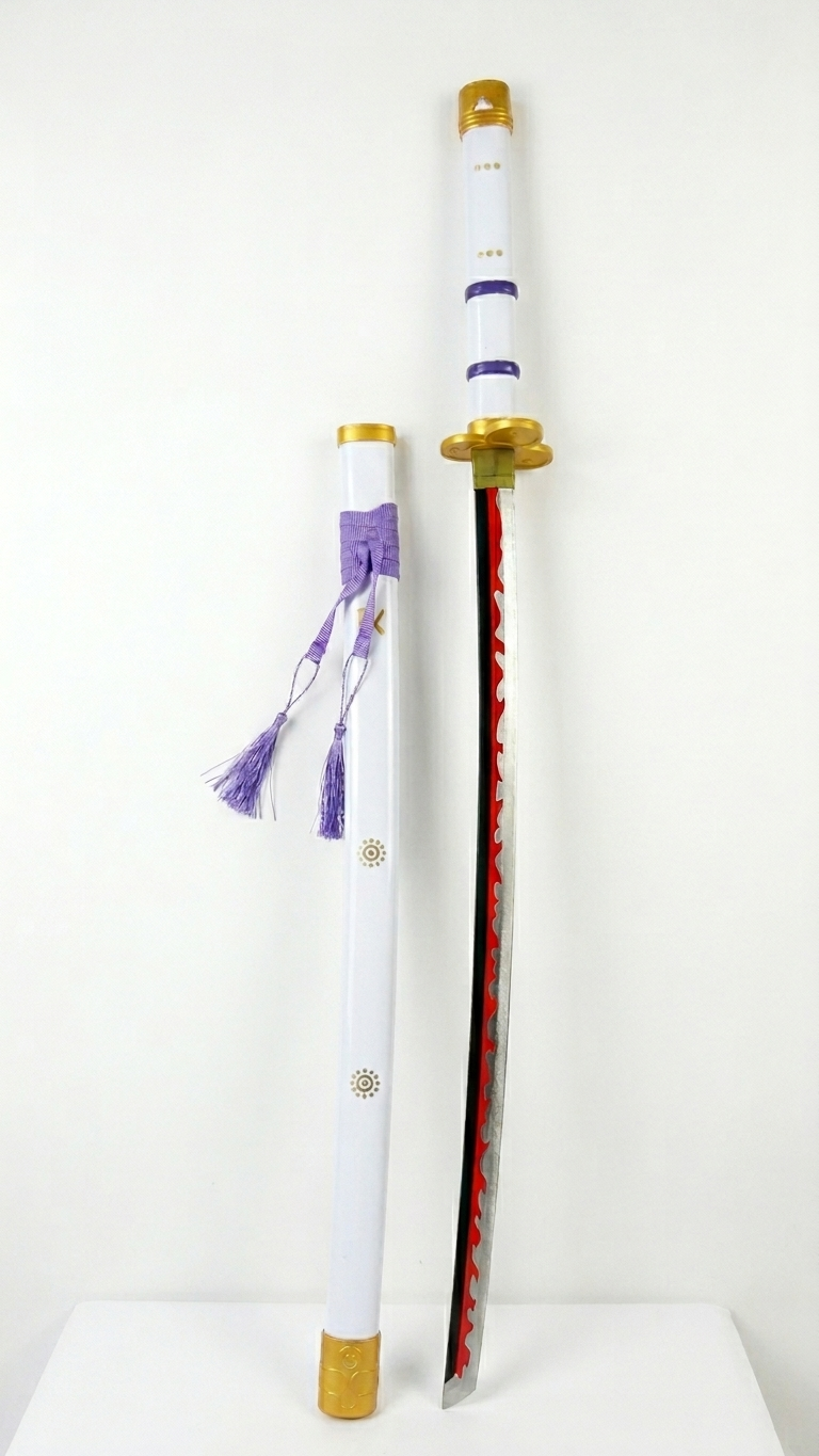 One Piece: Roronoa Zoro "White Enma" Wooden Katana – Master Series (104cm)