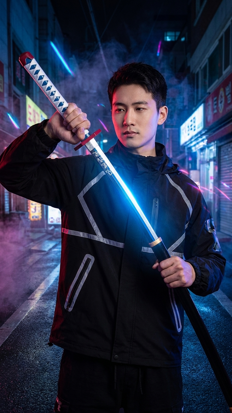 Demon Slayer: Giyu Tomioka Nichirin Wooden Katana – Water Breathing Edition (104cm)