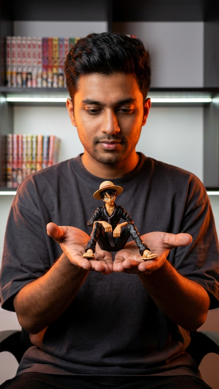 One Piece Monkey D. Luffy "Black Stealth Edition" Sitting Collectible Figure