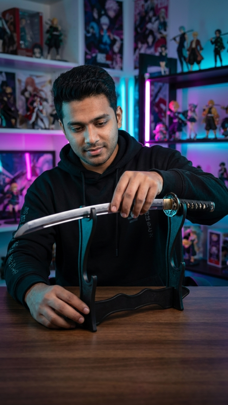 Premium Double-Tier Universal Sword & Katana Display Stand