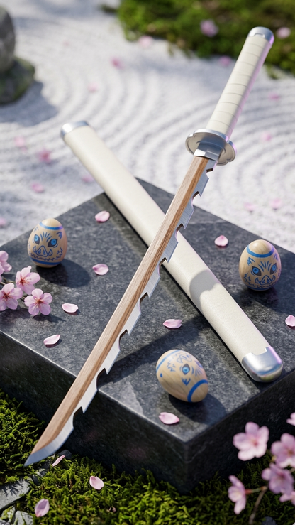 Demon Slayer: Inosuke Hashibira Nichirin Practice Katana – Wooden Edition