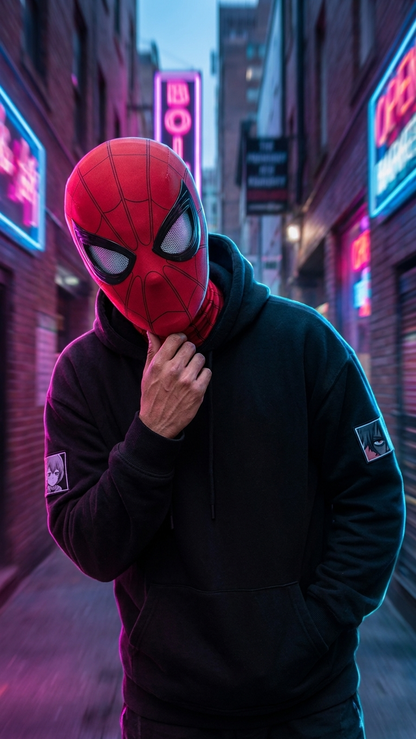 Spider-Man Classic Red Interactive Mask with Chin-Activated Lens Motion