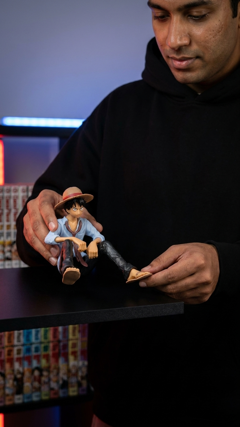 One Piece Monkey D. Luffy "Marine Blue Edition" Sitting Collectible Figure