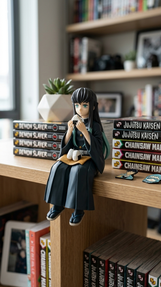 Demon Slayer Muichiro Tokito Mist Hashira Sitting "Noodle Stopper" Collectible Figure - 14cm
