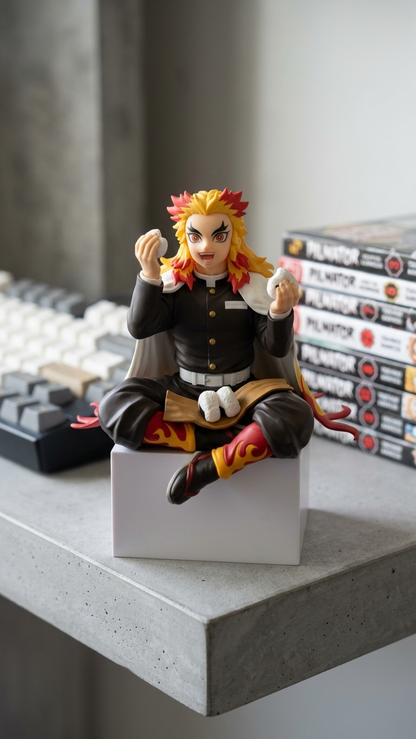 Demon Slayer Kyojuro Rengoku Sitting "Noodle Stopper" Collectible Figure - 14cm