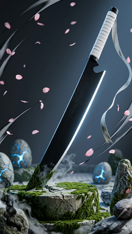 Bleach: Ichigo Kurosaki Wooden Zangetsu Katana – Shikai Edition (104cm)