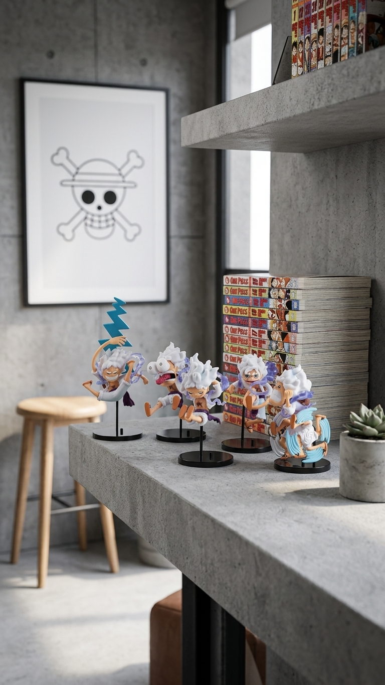 Gear 5 Luffy Crazy Reaction Figure – Set of 5pcs | One Piece