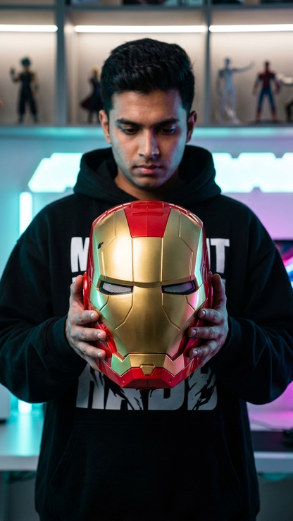 Marvel Iron Man Mark V (MK5) Wearable Helmet – Manual Jarvis Edition