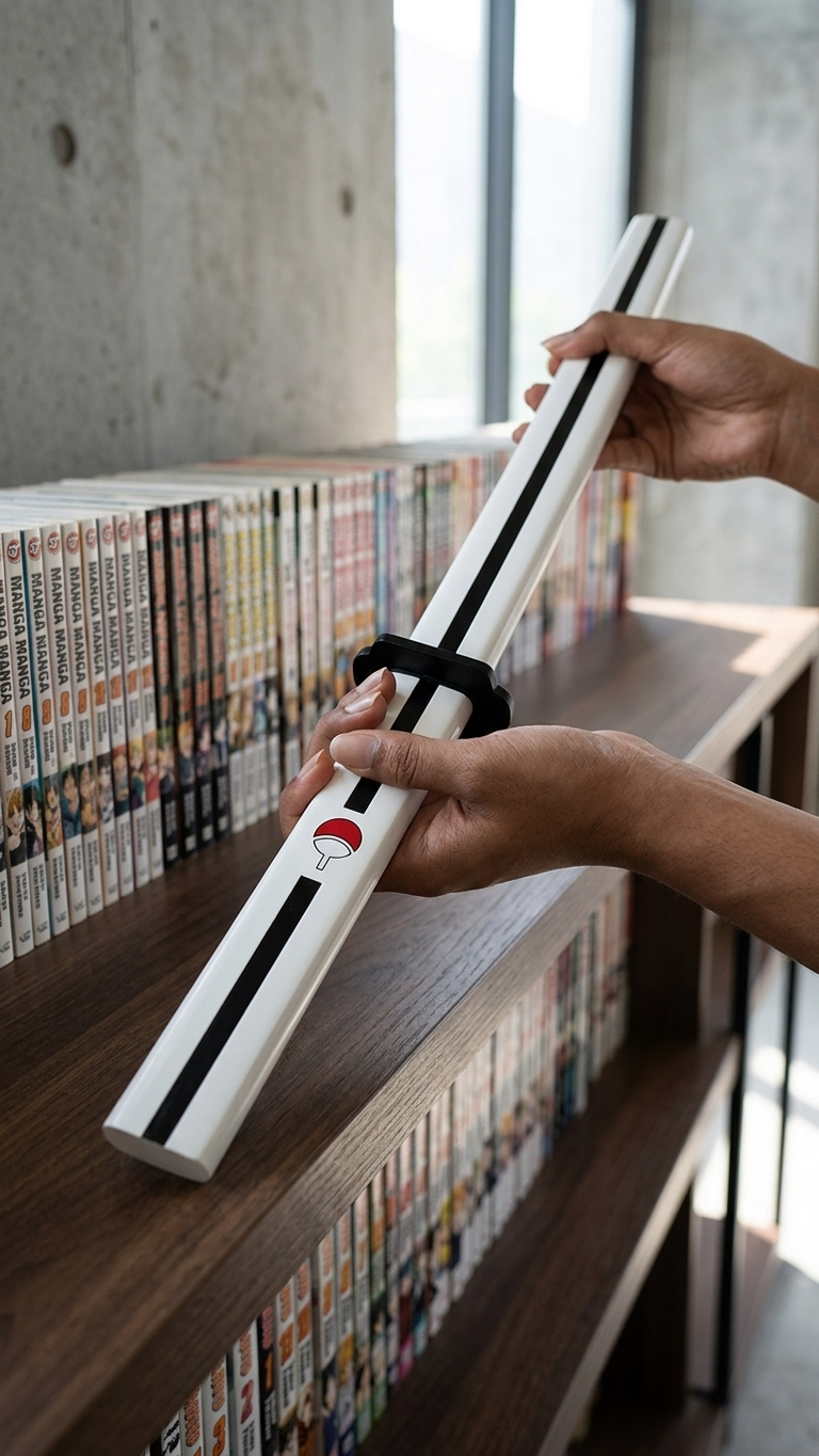 Naruto Shippuden: Sasuke Uchiha Wooden Katana – White "Kusanagi" Edition (104cm)