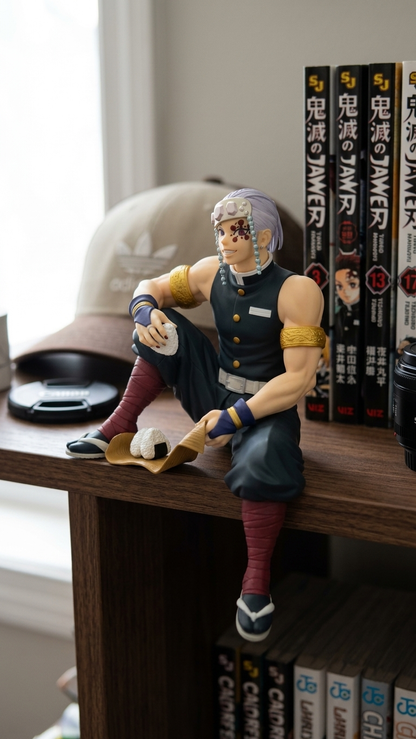 Demon Slayer Tengen Uzui Sound Hashira Sitting "Noodle Stopper" Collectible Figure - 16cm