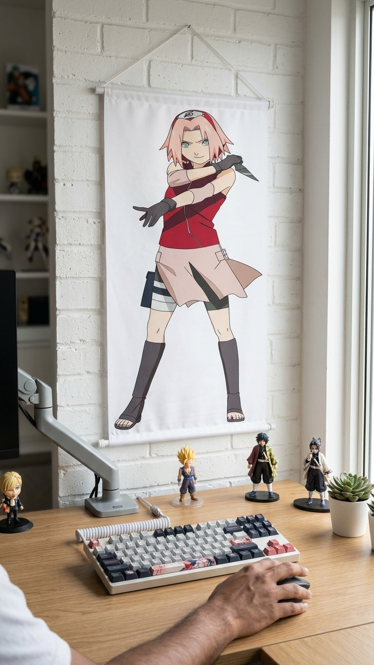 Naruto Shippuden: Sakura Haruno "Cherry Blossom" Premium Fabric Wall Scroll