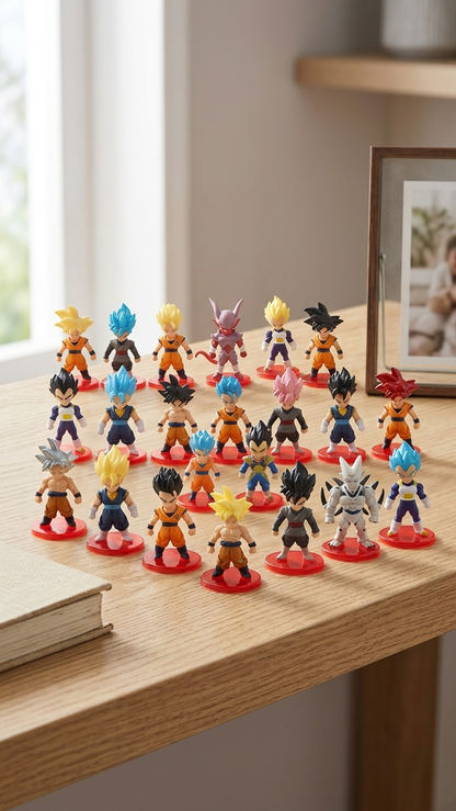 Dragon Ball Z Mini Action Figure Set – 21 Characters | 6cm Each | Collectible Display Set