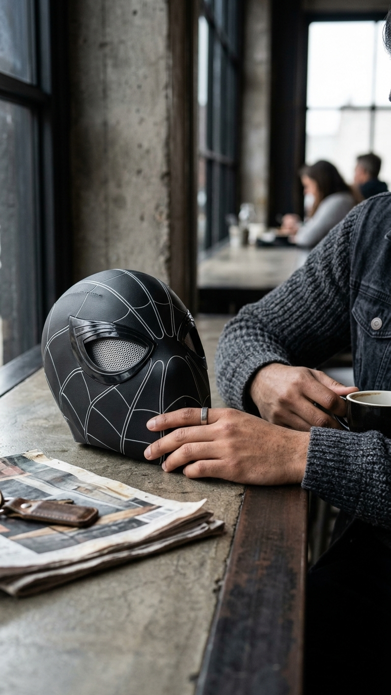 Spider-Man Black "Miles Morales" Classic Fabric Mask (Normal)