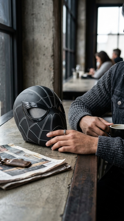 Spider-Man Black "Miles Morales" Classic Fabric Mask (Normal)