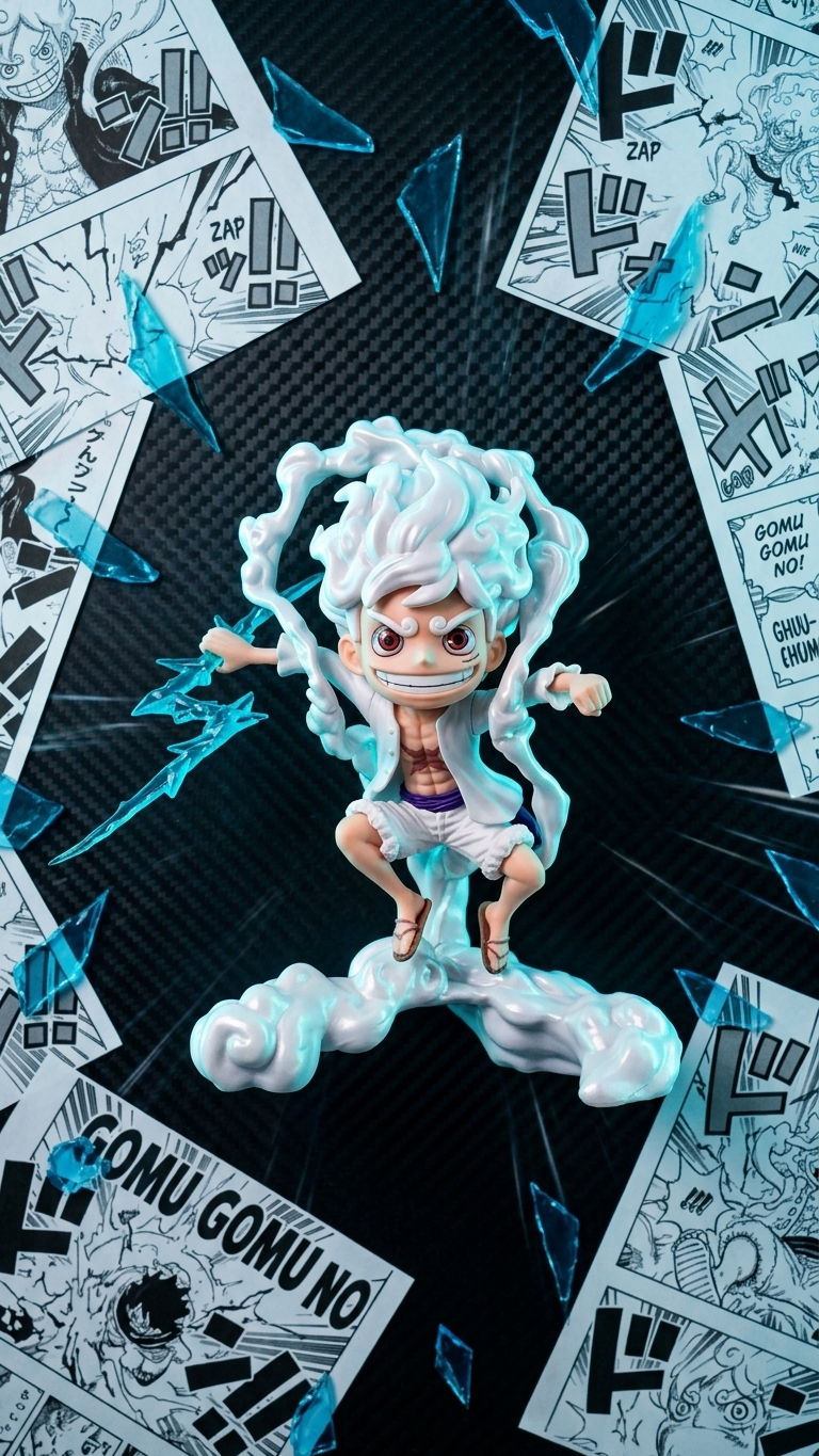 One Piece: Monkey D. Luffy "Gear 5 Lightning Strike" Action Figure – DVK Studio Edition (17cm)