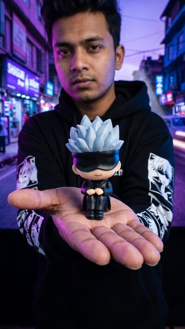 Jujutsu Kaisen: Satoru Gojo "Look Up" (Rukappu) Mini Chibi Figure (9cm)