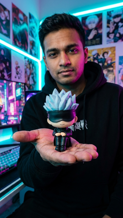 Jujutsu Kaisen: Satoru Gojo "Look Up" (Rukappu) Mini Chibi Figure (9cm)