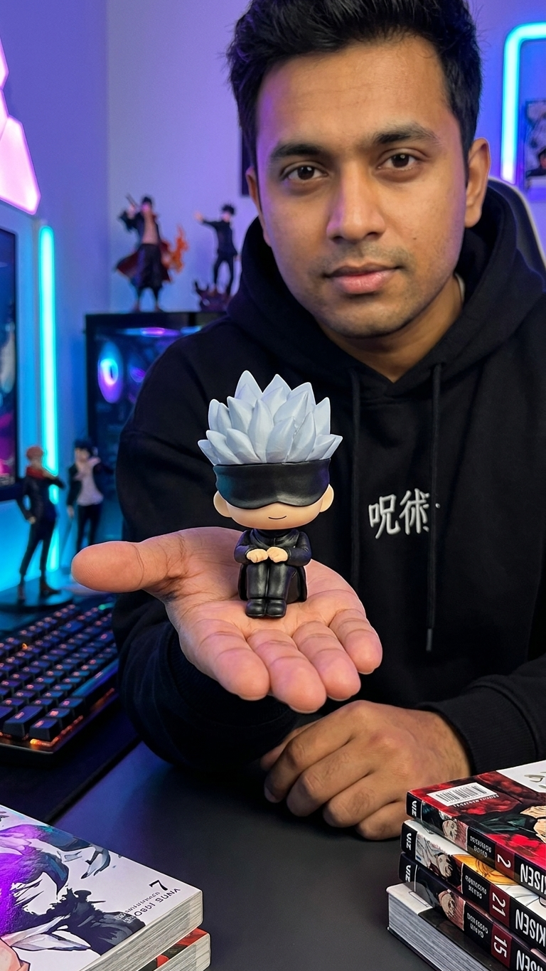 Jujutsu Kaisen: Satoru Gojo "Look Up" (Rukappu) Mini Chibi Figure (9cm)