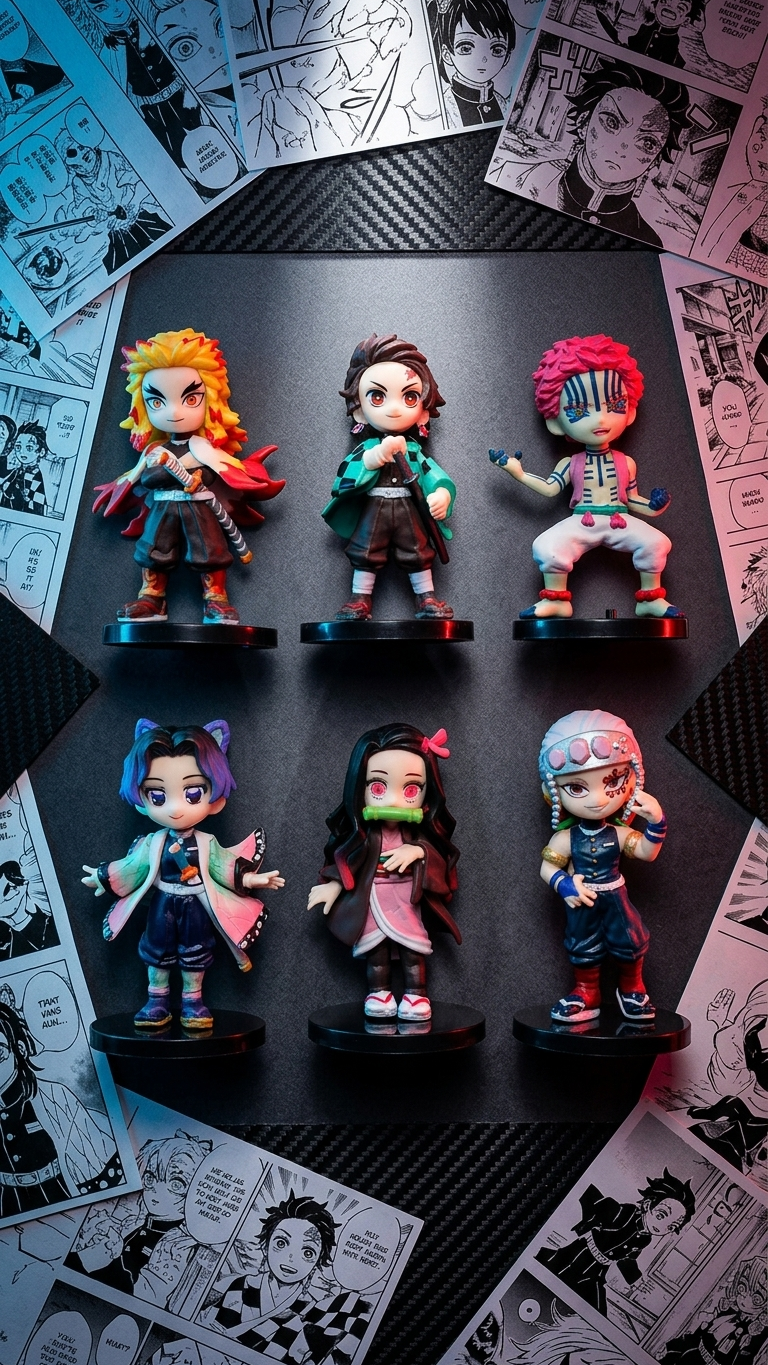 Demon Slayer: Mugen Train & Entertainment District Mini Chibi Figurine – Individual 9cm Collectible