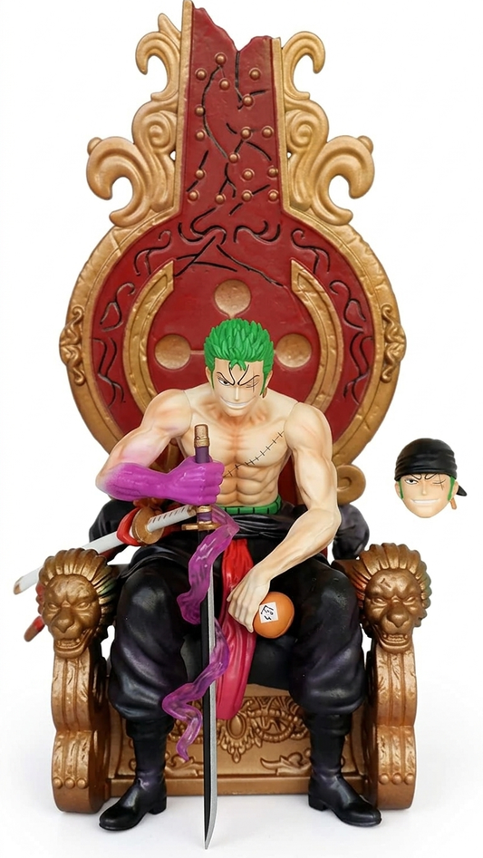 ⚔️ 31.5cm Giant King Zoro on Throne Action Figure Showpiece