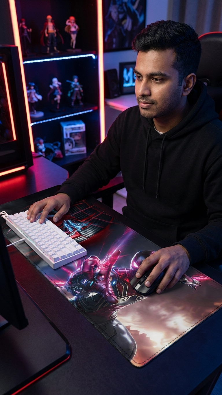 Marvel Spider-Man: "Miles Morales Venom Blast & Advanced Suit" Premium Gaming Desk Mat & Mouse Pad (80x30cm)