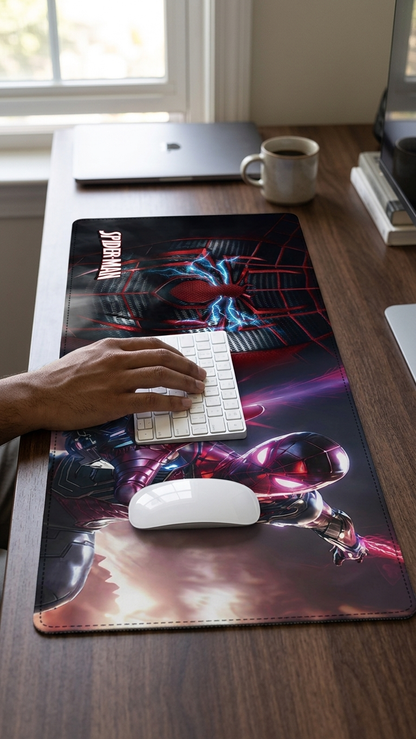 Marvel Spider-Man: "Miles Morales Venom Blast & Advanced Suit" Premium Gaming Desk Mat & Mouse Pad (80x30cm)
